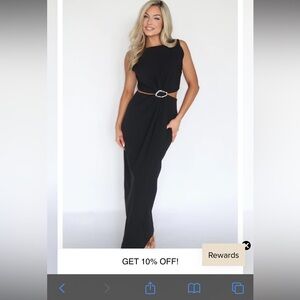 Black cocktail dress.